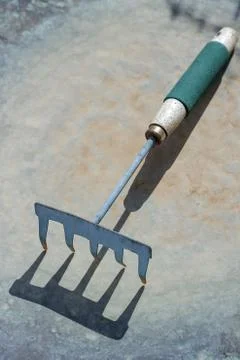 A small rake. Stock Photos