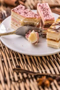 Small rectangular cake Stock Photos