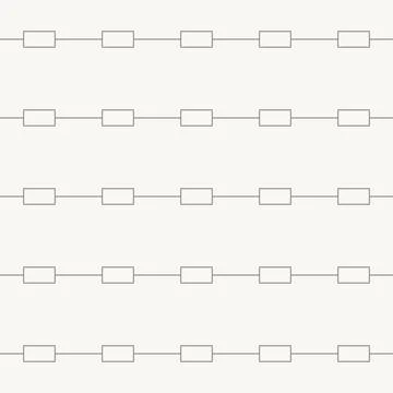 Small rectangular nodes on horizontal lines seamless pattern in minimal line 스톡 일러스트