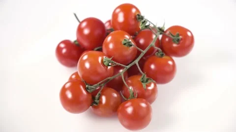 Small red cherry tomatoes. Video stock 238765919