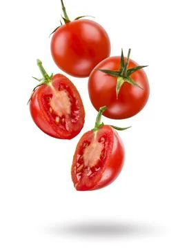 Small red cherry tomatoes. Stock Photos