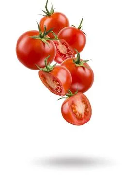 Small red cherry tomatoes. Stock Photos