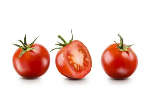 Small red cherry tomatoes. Stock Photos