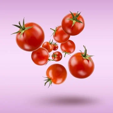 Small red cherry tomatoes. Stock Photos