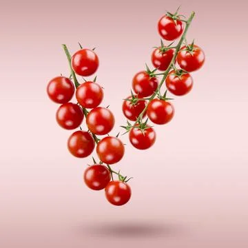 Small red cherry tomatoes. Foto stock