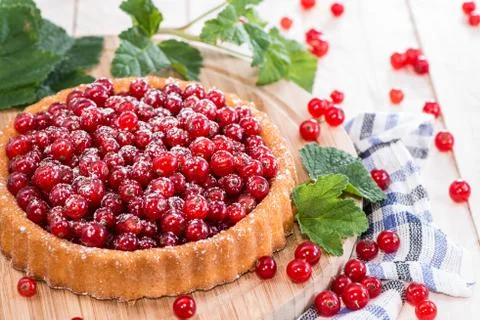 Small red currant cupcake Stock Photos