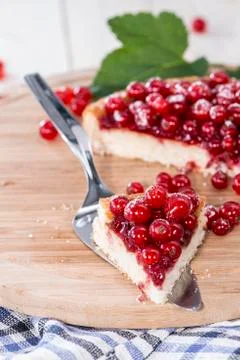 Small red currant cupcake Stock Photos