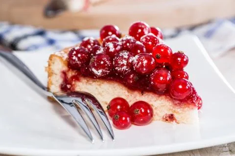 Small red currant cupcake Stock Photos