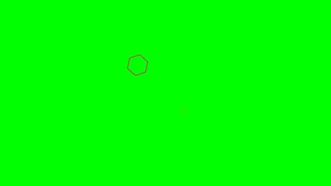 A small red dashed circle pulsing on a bright chroma key green background Stock Footage 341824194