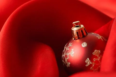 Small red decoration balls Stock Photos