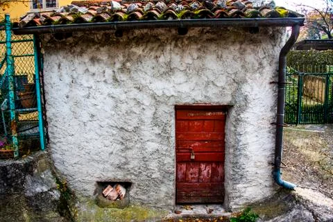 Small red door Stock Photos