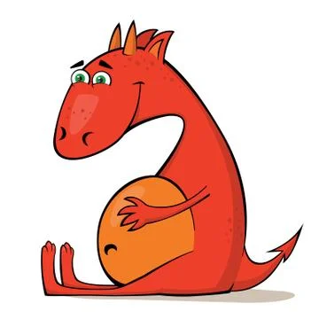 Small red dragon Stock Illustration