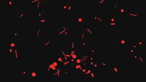 Small red glowing particles floating in the dark space as a magic dust effect Stock Footage 340875101