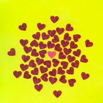 Small red hearts Stock Photos