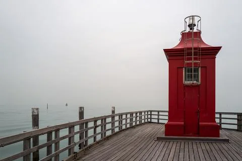 Small red Lighthouse Stock Photos