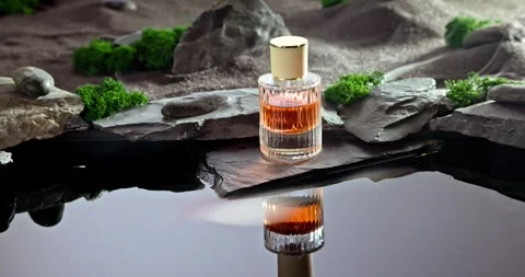 Small red perfume with the scent of ozone and desert. Stock-Footage 338311029