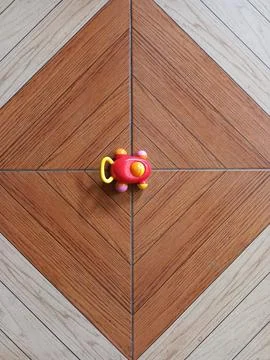 Small Red Pull Toy Stock Photos