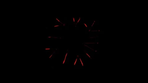 Small red scratches and thin lines on a black background. Hand-drawn cartoon Stockbeeldmateriaal 339020782