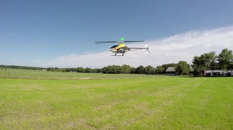 Small Remote Control Helicopter 4k Stock Footage 53186547