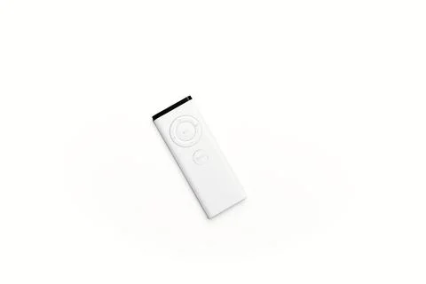 Small remote control for home electronics on a white background. 스톡 사진