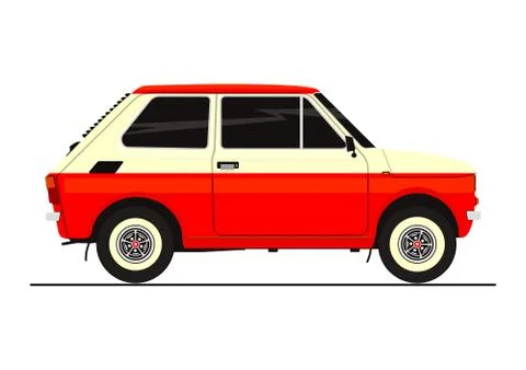 Small retro car. Illustrazione stock