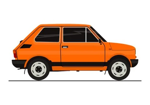 Small retro car. Stock Illustration