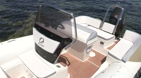 Small rib docked in Italy  Stock Footage 41708892