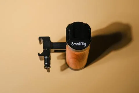 Small rig side handle accessories for DSLR or Mirrorless camera Stock Photos