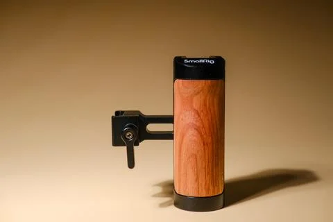 Small rig side handle accessories for DSLR or Mirrorless camera Stock Photos