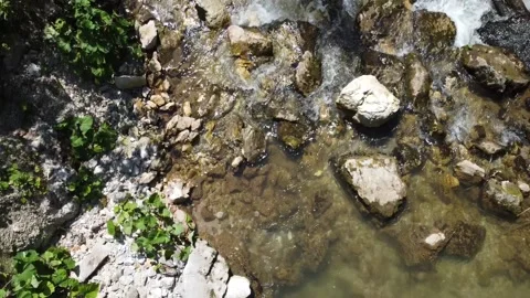 Small river aerial view Stock Footage 145027349