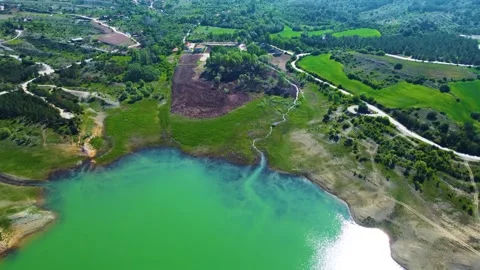 Small River and Lake Stock Footage 247709237