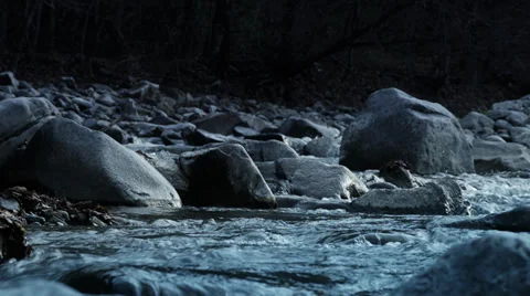 Small river and rocks 3 HDR_color-graded Video stock 38338415