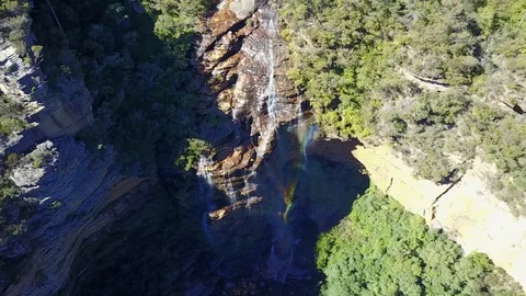 Small river and waterfall in the mountains of the overgrown forest. Stock Footage 95897996