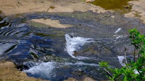 Small river at cascades in Mauritius Video stock 170032380