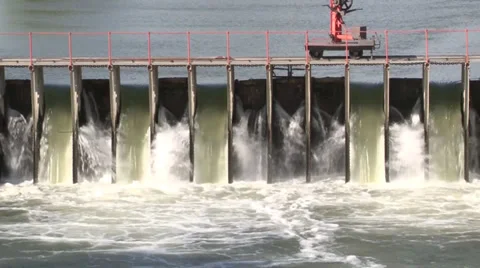 Small river dam Stock-Footage 37257430