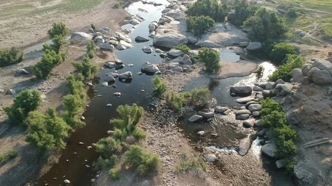 Small river - drone shot Stock Footage 107880536