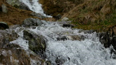 Small river flowing Stock Footage 821752