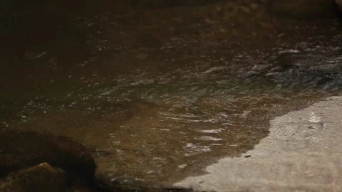 Small river flowing through a rocky landscape, Natividade, Tocantins Stock Footage 317790183