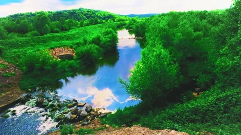A small river landscape-part 2 Stock Footage 275756897
