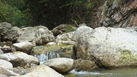 Small river in the mountains Stock Footage 97830611