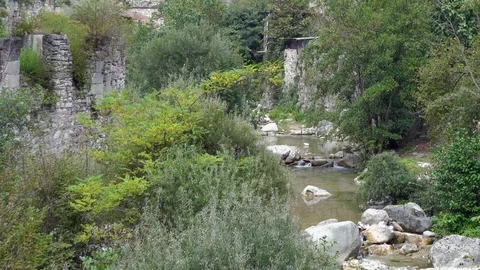 Small river in the mountains Stockbeeldmateriaal 97830982