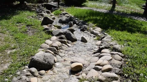 Small river in a park Video stock 308015252
