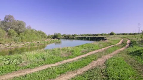 Small river Wkra in the middle of Poland. Stock-Footage 62900970