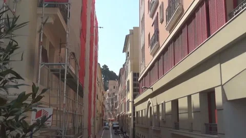 Small road in between buildings Video stock 110706231