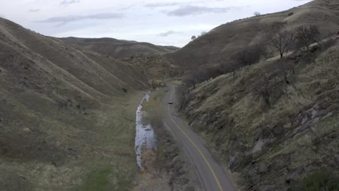 Small road in canyon Stock Footage 231579343