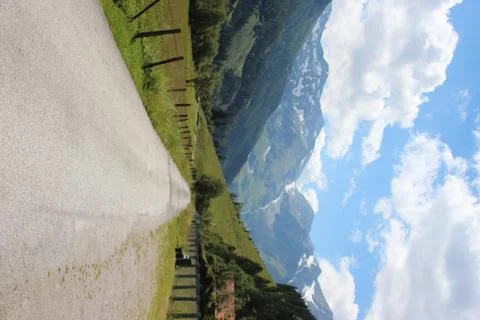 Small Road in Kaprun Austria Stock Photos