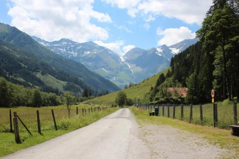 Small Road in Kaprun Austria Stock Photos
