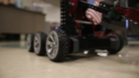 Small robot dolly around Stock Footage 10725601