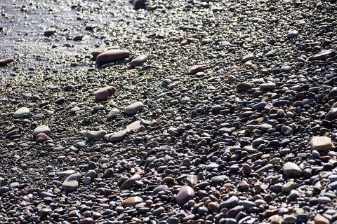 Small rocks beach shore Stock Photos