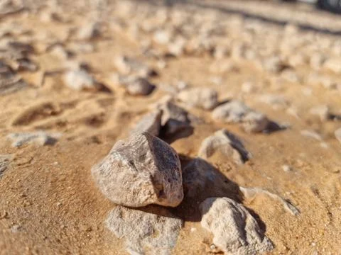 Small rocks in desert Foto stock